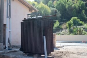 Detail,Of,A,Very,Large,Old,Electrical,Transformer,That,Has